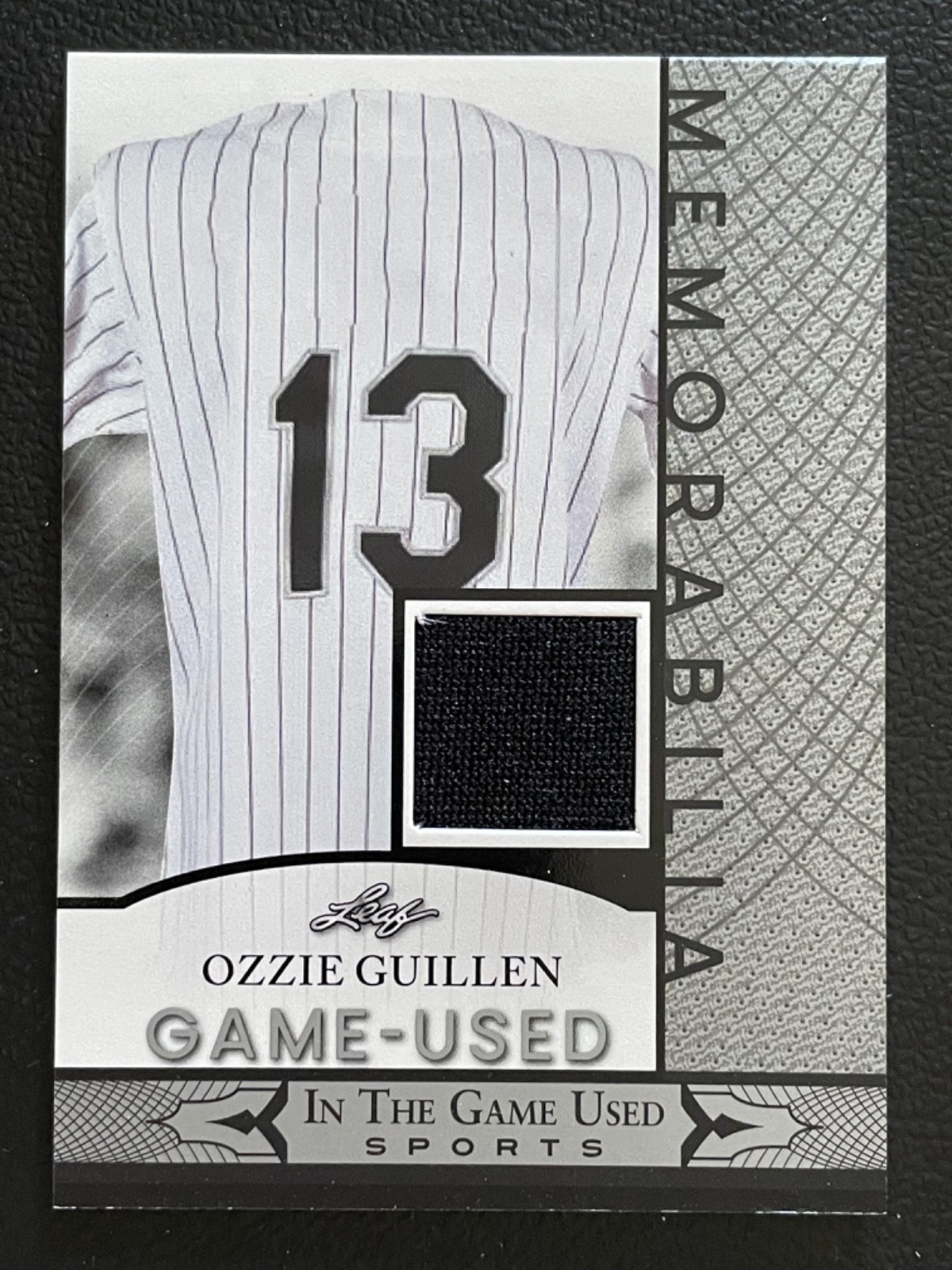 2024 Leaf In The Game Used Memorabilia Silver Ozzie Guillen Jersey