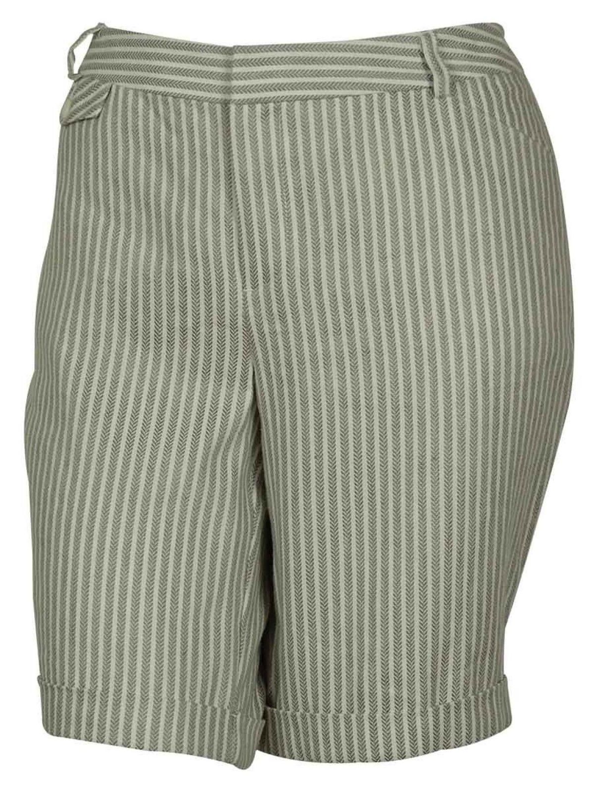 Pantalones cortos de lino a rayas para Mujeres