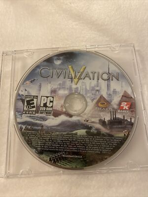 Sid Meiers Civilization V PC CD-Rom Firaxis 2012 Everyone Vintage