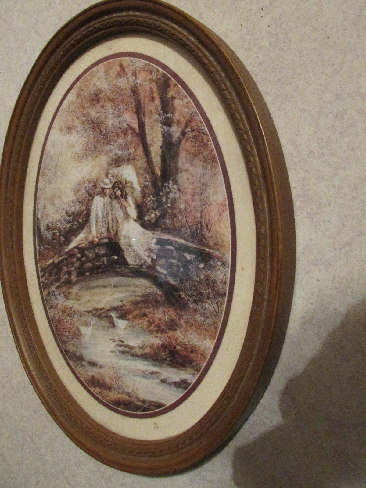 Home Interiors Oval '' Young Lovers'' Picture 17 x 13