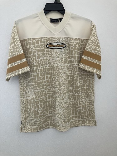 The Hundreds Jersey Snakeskin AOP Beige Embroidered Shirt M