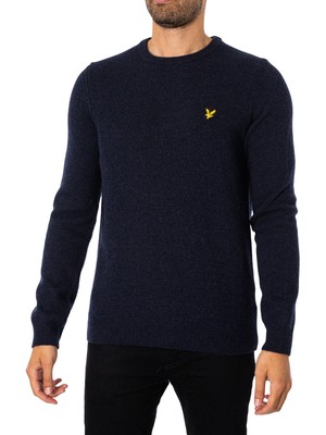 Мужская трикотажная куртка Lyle & Scott из овечьей шерсти, синяя