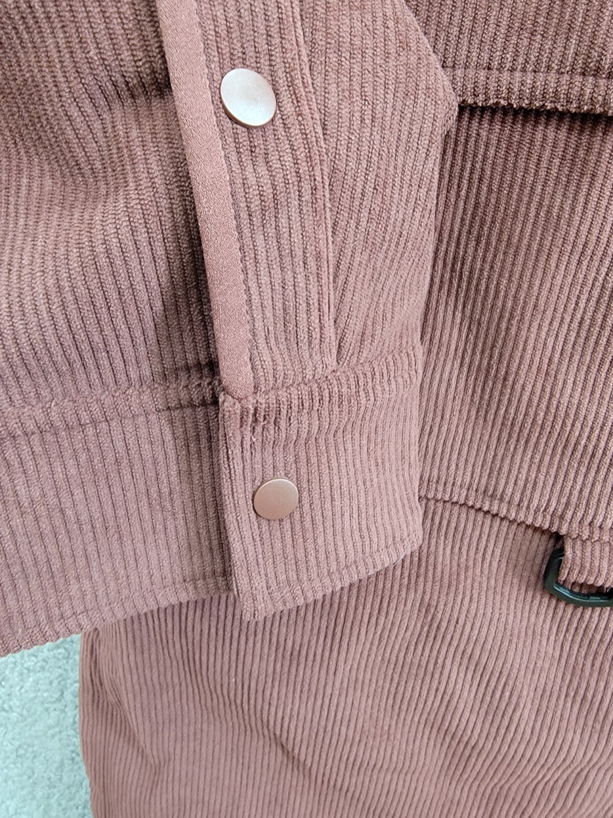 BASS OUTDOOR Relaxed Fit Corduroy Shirt Jacket Men's M Rum Raisin Point Collar - Picture 9 of 19