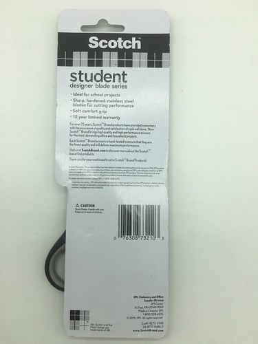 3M Scotch Student Decorative Scissors Stainless Steel 7