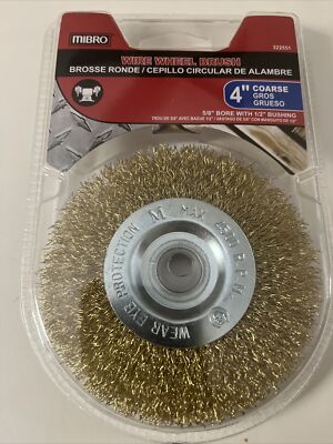 Mibro Coarse Grade Wire Wheel Brush, 4'' Dia