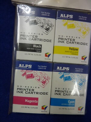 LOT OF (4) ALPS INK -CMYK OEM PART #106058-00 - FOR ALPS MD SERIES PRINTERS