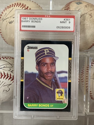 1987 Donruss Barry Bonds Rookie Card RC #361 PSA 9 MINT