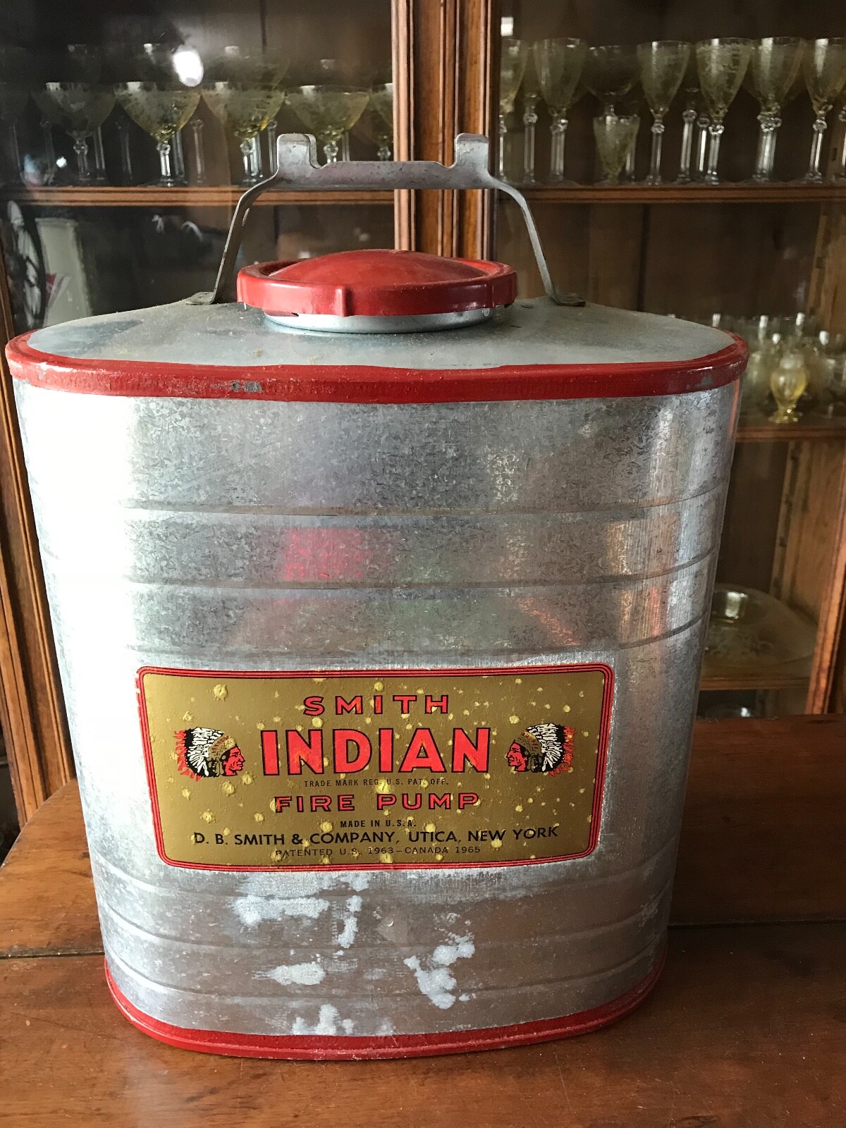 D.B. Smith Indian Back Pack Fire Pump Tank Never Assembled