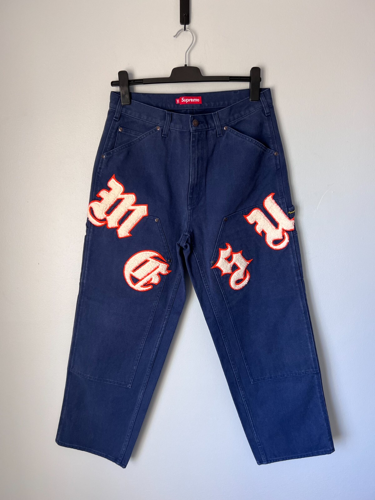 Supreme 【新品・32】Supreme Eagle Double Knee Pant 黒 Eagle Pants 