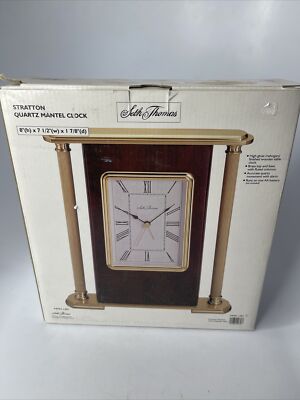 seth thomas stratton quartz mantle clock MMH 1401 Germany New Sealed