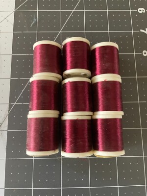 Wine - 9 Danville 140 Denier Thread Flymaster Plus Waxed