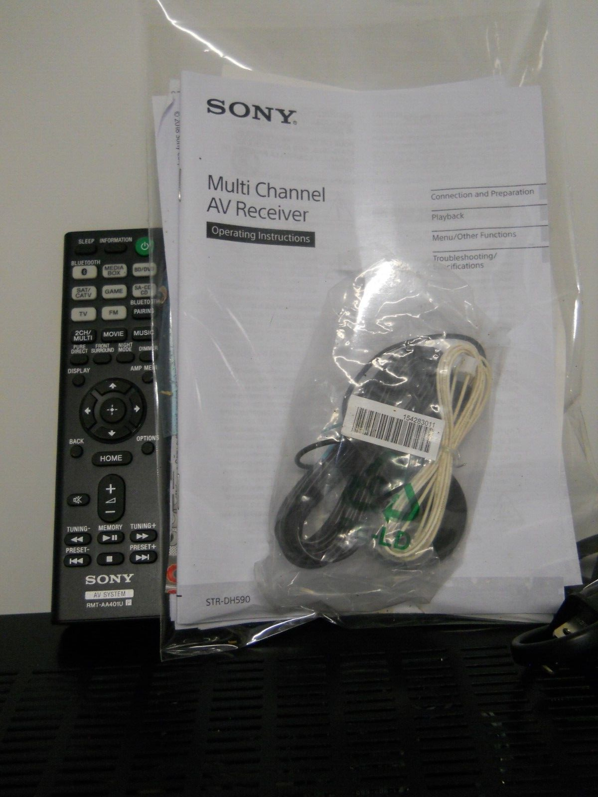 New Sony 5.2 Channel Home Theater AV Receiver with Bluetooth *STRDH590 NO BOX