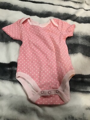 Am Stram Gram diaper shirt polka dot pink 6m-9m new no tags 