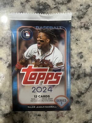 SINGLE Pack of 2024 Topps Series 1 Baseball Hobby Box (12 cards) Cruz RC?!