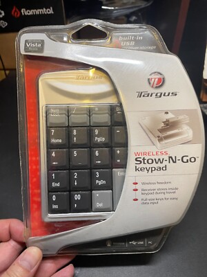 Targus Stow-N-Go Wireless Keypad for PC/Laptop USB AKP01US New Sealed