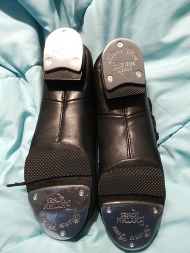 Dance Class Rhythm Tones Jazz Tap Shoes Child Black Size US 7