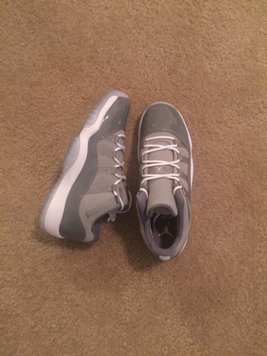 Nike Air Jordan 11 Retro Low BG Grey/White-Gunsmoke Size 6.5Y Shoes