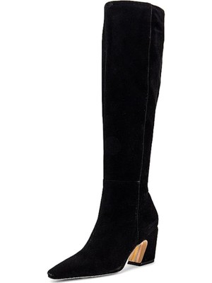 

SAM EDELMAN Женские черные кожаные ботинки Goring Comfort Sulema с квадратным носком, длина 7,5 м, Черный, H8609L1