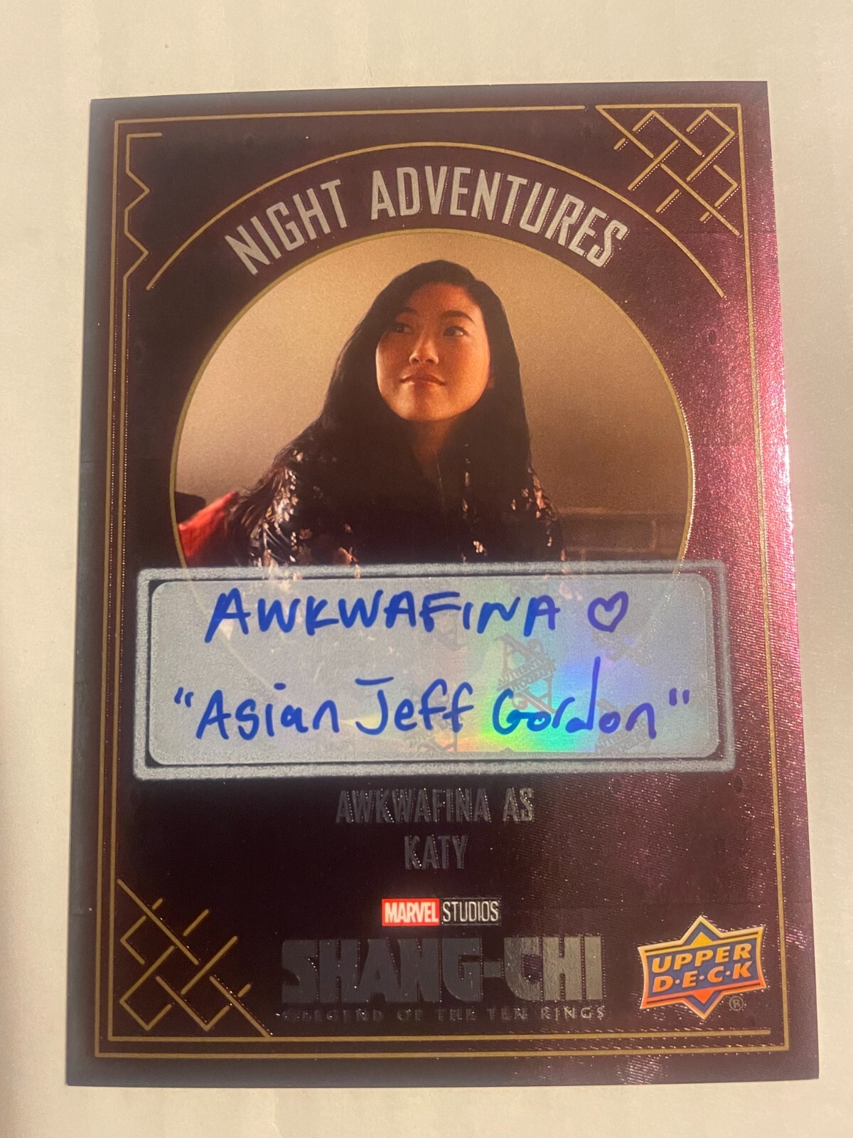 2023 UD Shang-Chi Awkwafina Night Adventures Autographs 2023 UD Shang-Chi Awkwafina Night Adventures Autographs