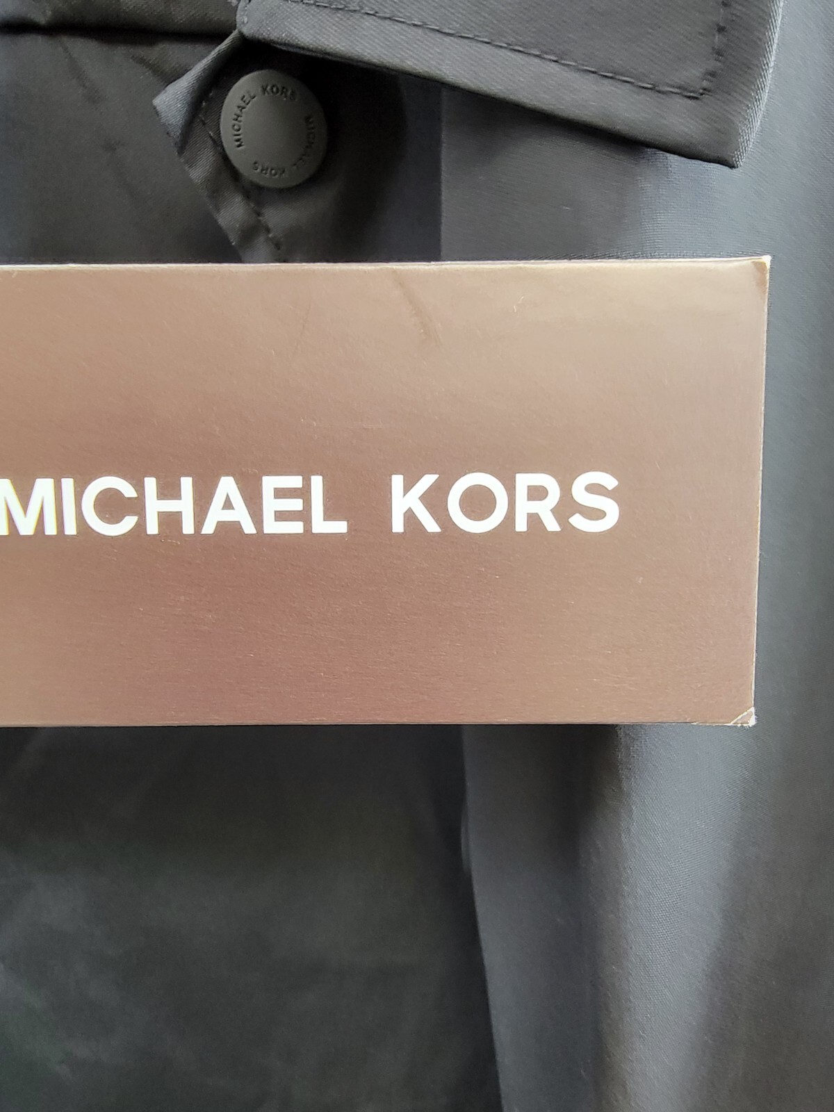 Michael Kors Snap-Front Nylon Shirt Jacket Men's XS Black Pockets Long Sleeve - Picture 16 of 17