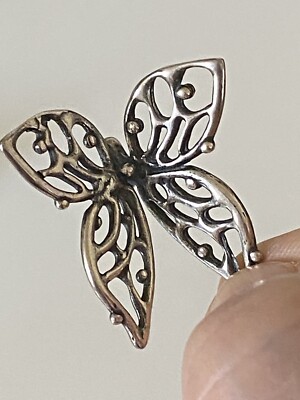 Authentic Trollbeads Retired Big Butterfly Pendant TAGPE 00005