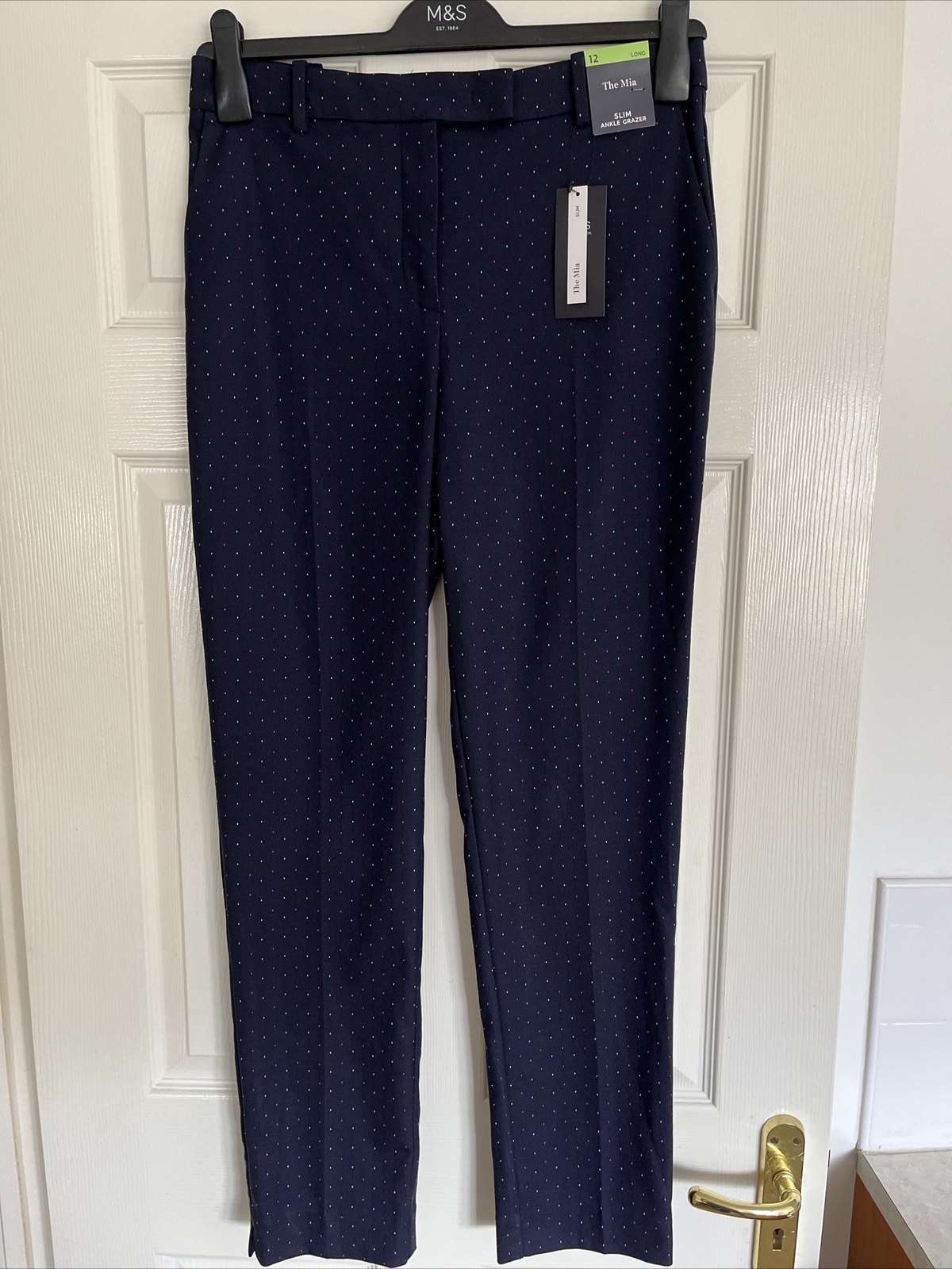 Брюки M\u0026S MIA SLIM ANKLE GRAZER NAVY 