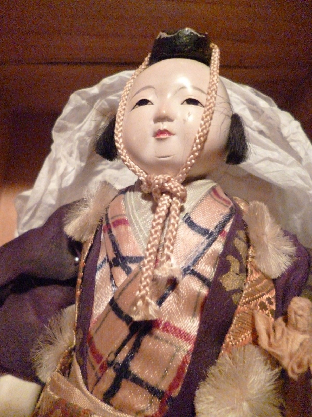 ANTIQUE JAPANESE THEATER PERFORMERS ORIGINAL WOOD BOXES & DISPLAY STANDS