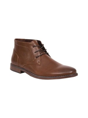 

DEER STAGS Мужские коричневые кожаные ботинки чукка Maddox с круглым носком на блочном каблуке, Коричневый, MADDOXVEGA