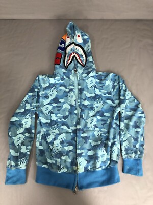 Jaket hoodie bape shark sale