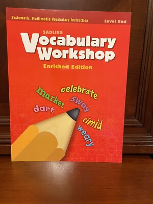 Vocabulary Workshop Level Red Enriched Edition for 1st Grade or Grade 1