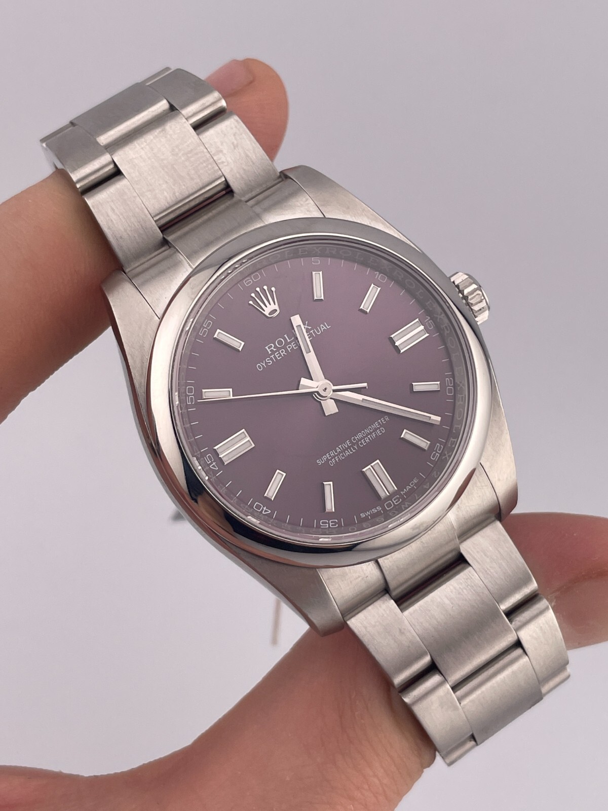 Mint Condition Rolex Oyster Perpetual 116000 Purple 36mm Box Mint Condition Rolex Oyster Perpetual 116000 Purple 36mm Box