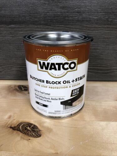 Watco 359023 Butcher Block Oil and Stain Ebony 16oz New Watco 359023 Butcher Block Oil and Stain Ebony 16oz New