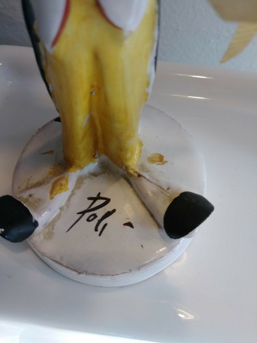 Vintage T P Ceramiche Poli Cesare Clown With Violin Figurine , Made in Italy