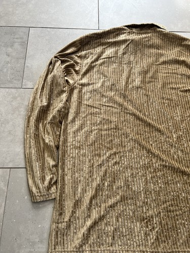 Vintage 90s Y2K LA Gate Velvet Velour Soft Long Sleeve Made In USA Shirt Sz XXL