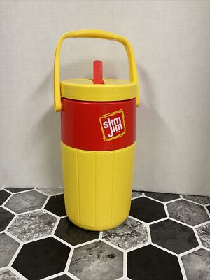 Coleman Slim Jim water Jug Yellow and Red Inline Skater 1/2 Gallon