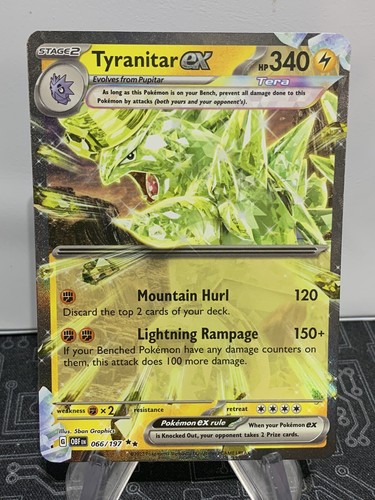 Tyranitar EX 066/197 Pokémon Obsidian Flames Double Rare
