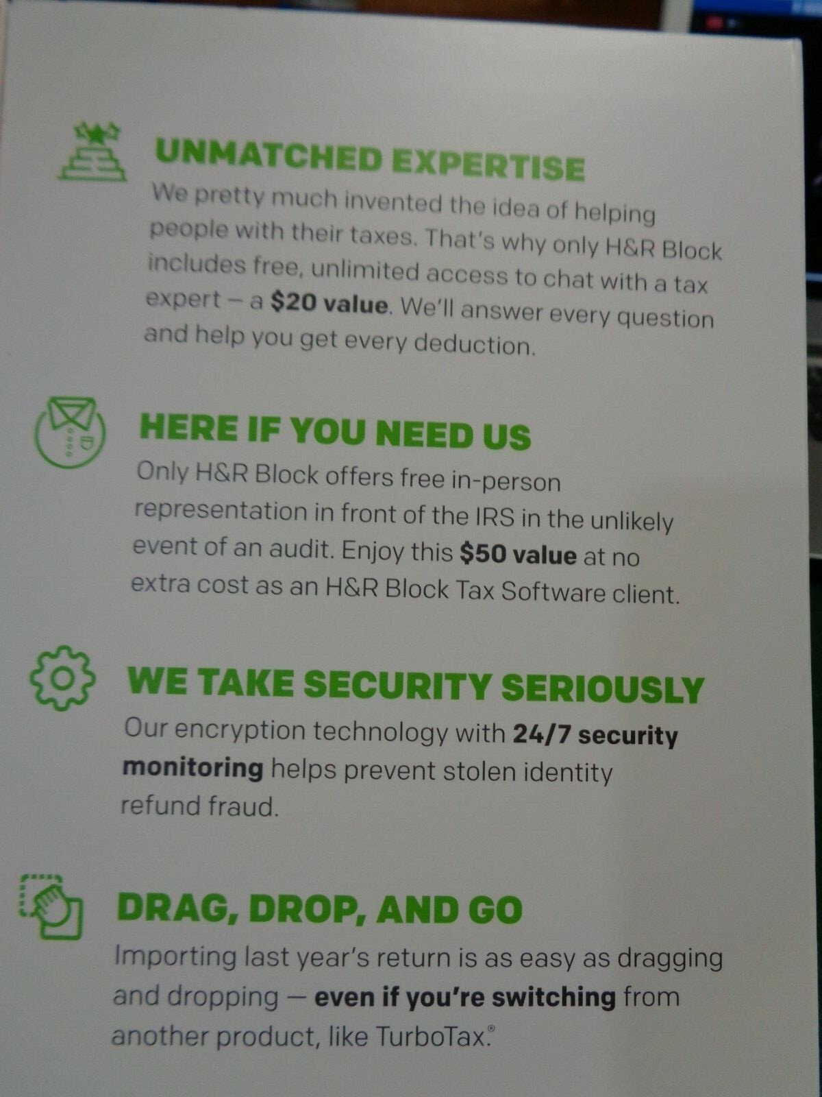 H&R Block Tax Software Premium & Business 2018 -Small Business Owner RED #6414