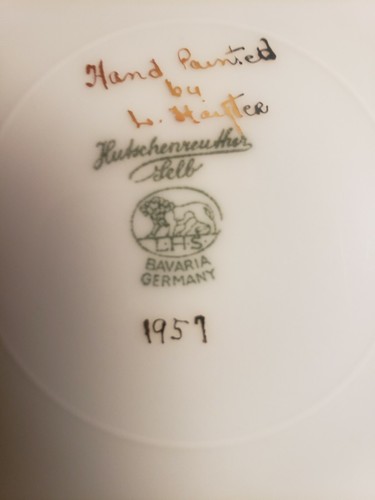 Bavaria Germany Hutschenreuther Selb China Handpainted by L. Hayter Dinner...