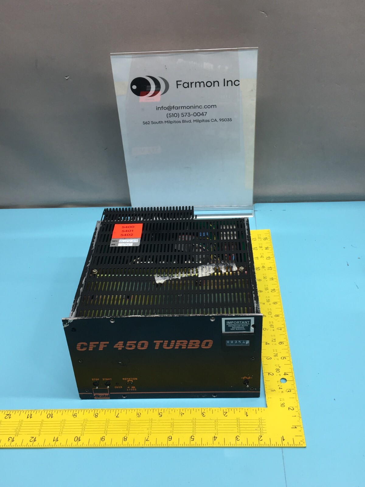 ALCATEL CF 450 TURBO PUMP CNTROLLER 350 HOURS, 139695