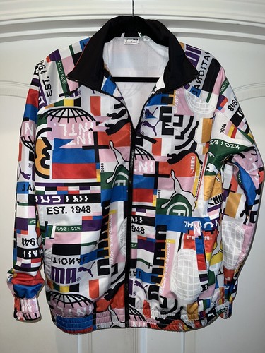 PUMA 幾何学模様 ジップアップジャケット puma T7 Printed Track Jacket zip プーマ モノグラム トラック