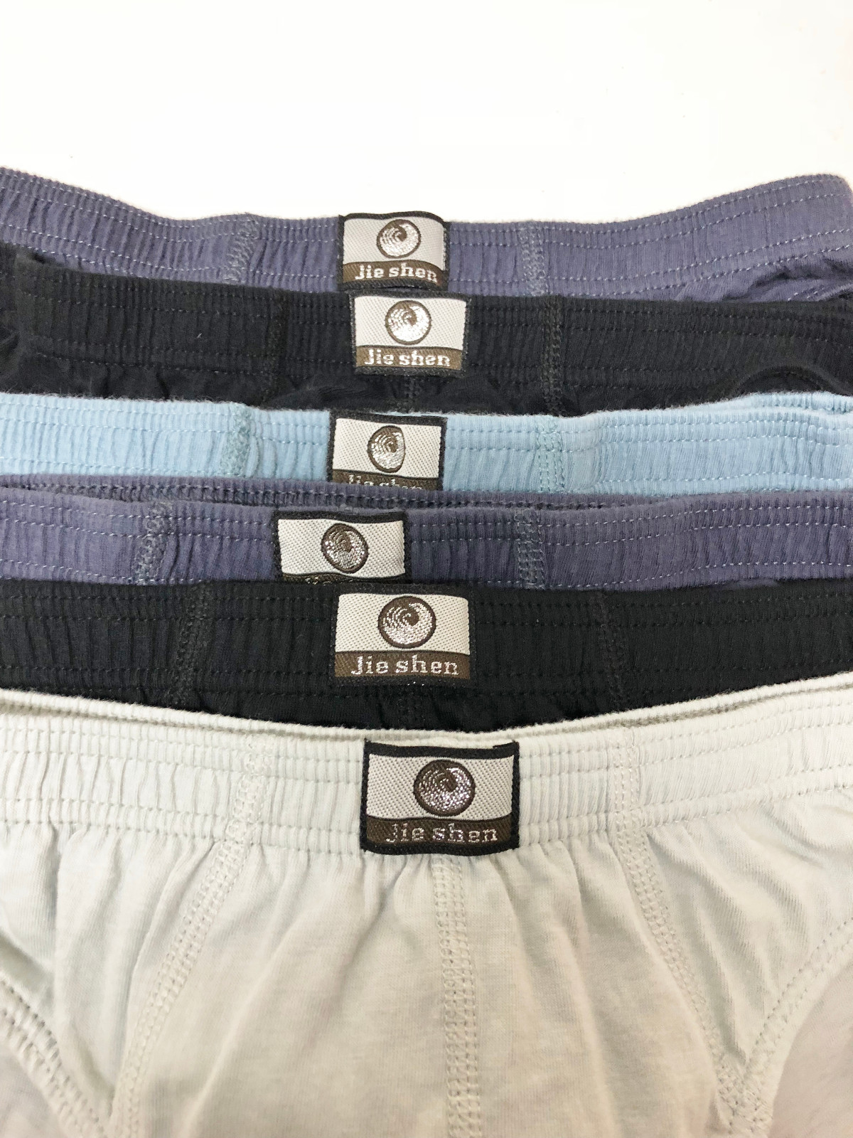 Vintage Lot of 6 Jie Shen 100 % Cotton Men's Bikini Underwear Multi-Colored M
