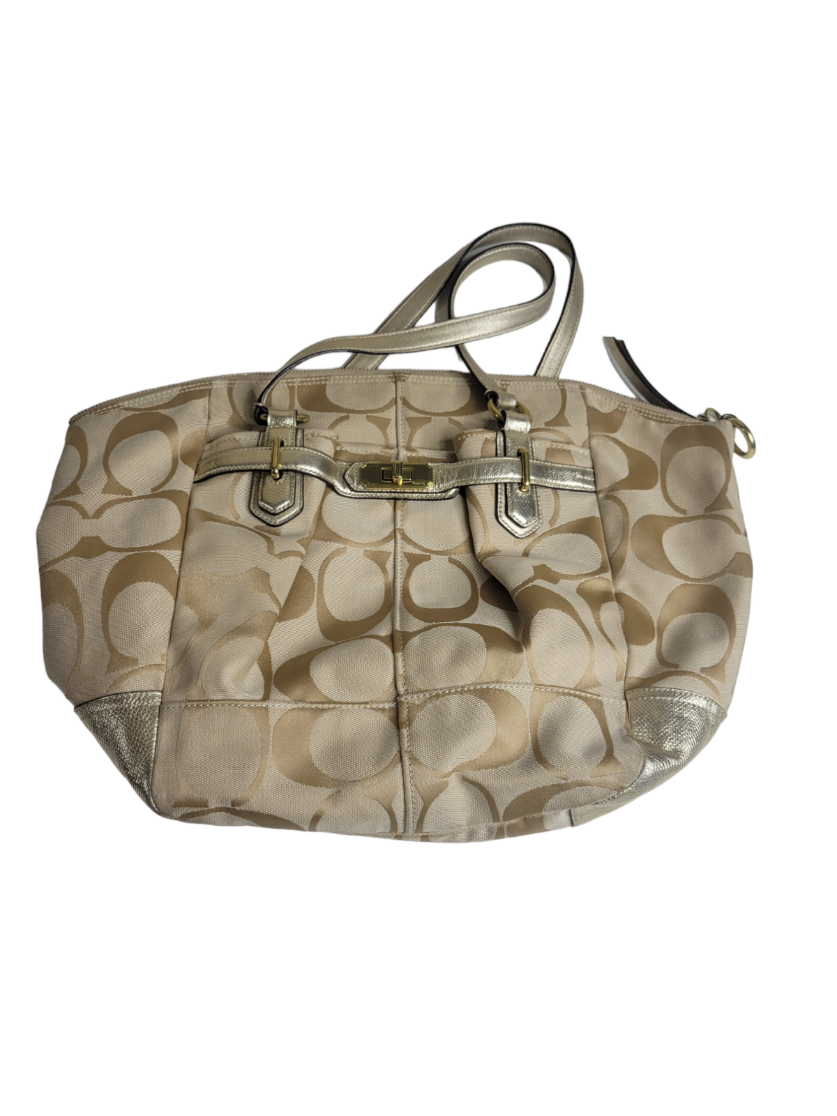Coach バッグ ベージュ/ブラウン Coach Chelsea C1176-17820 Women's Beige Double Handles