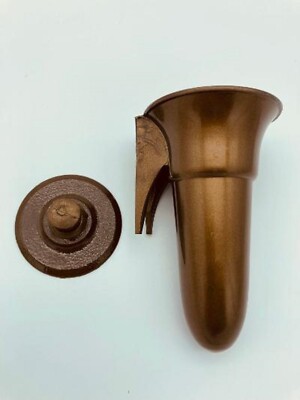 Niche / Mausoleum Flower Vase - 4 IN Disc / Button Supported