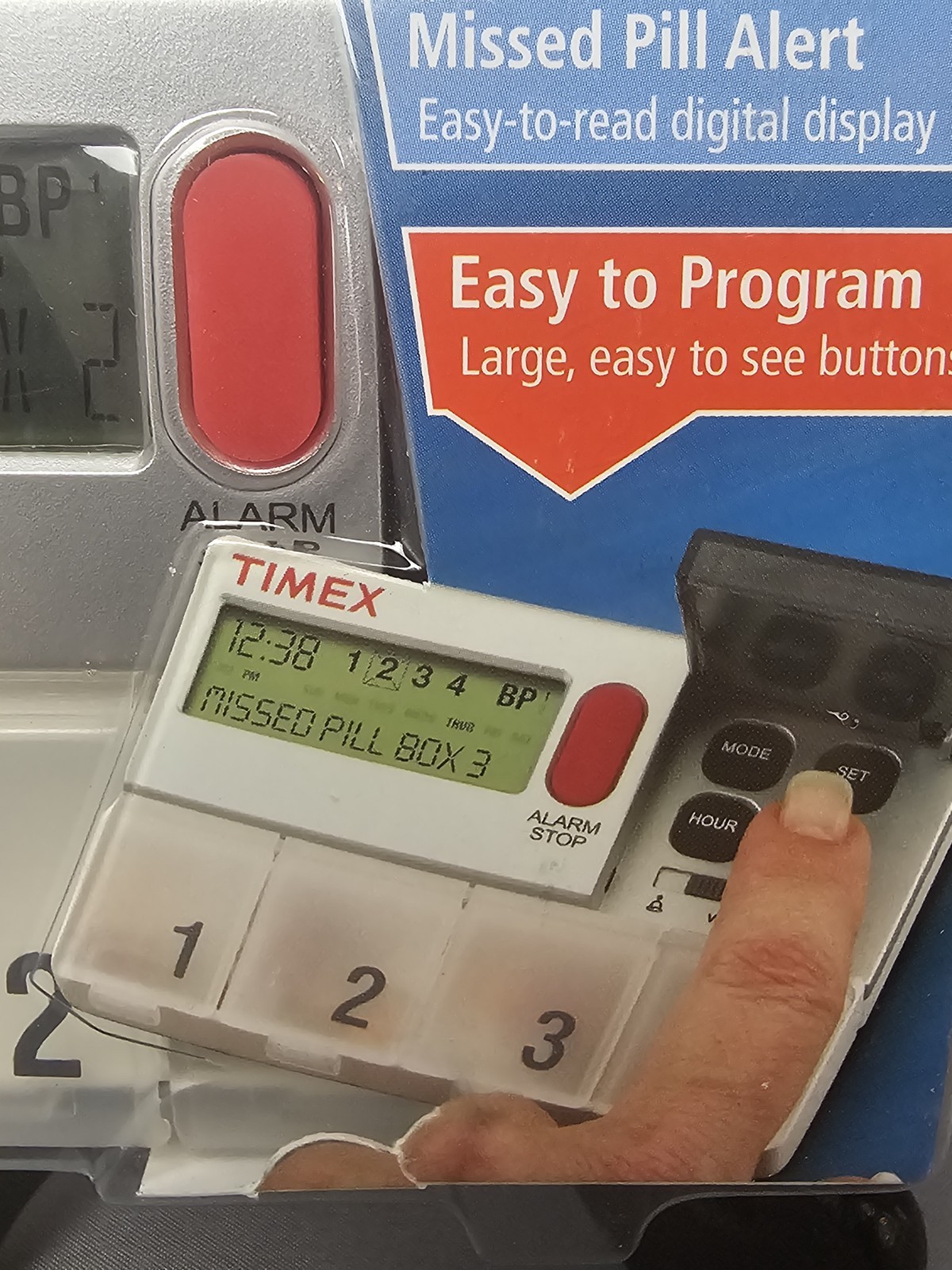 Timex Daily Medication Manager Model 80041 New Pill Box Medication Reminder Box