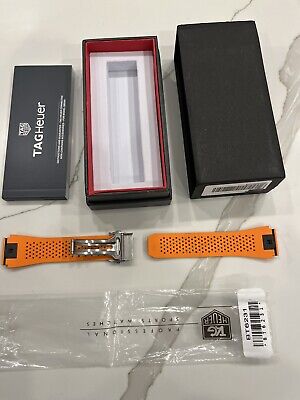 Tag Heuer BT6231 Orange Rubber Band Connected SBR8A SBG8A Watch Strap E3 E4 SS
