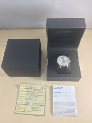 Pre-owned Zeppelin Watch 7038 - 1 Hindenburg Quartz 40 Mm Leather Belt