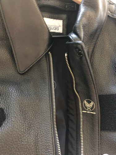 NWOT Civil Air Patrol A2 Black Leather Jacket Goat Skin Vanguard Size S