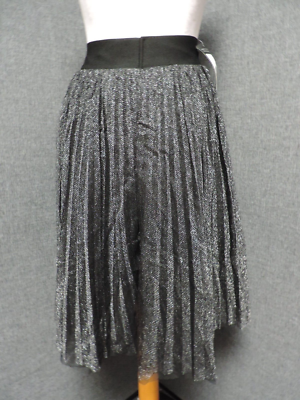 Silver pleated midi skirt new look cheap