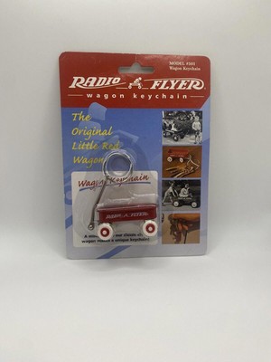 Radio Flyer Keychain Little Red Wagon Model #501 Miniature Steel Key ring NOS