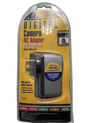 Digital Concepts 4.5v Regulated Digital Camera AC Adapter Canon Minolta Pentax